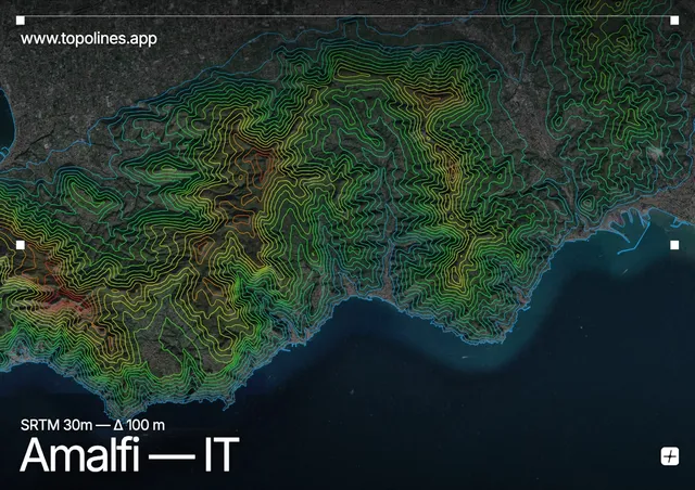 Contour map of Amalfi