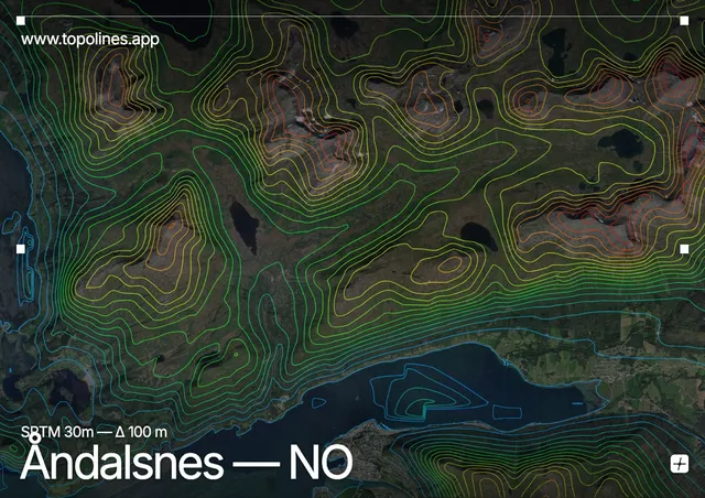 Contour map of Åndalsnes
