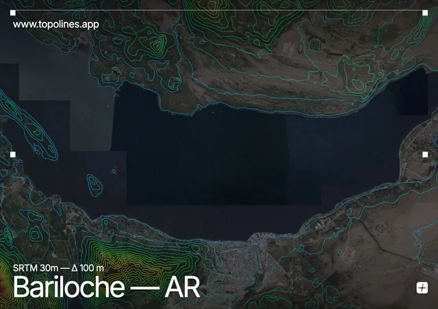 Contour map of Bariloche