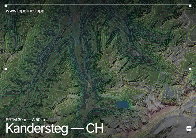 Contour map of Kandersteg