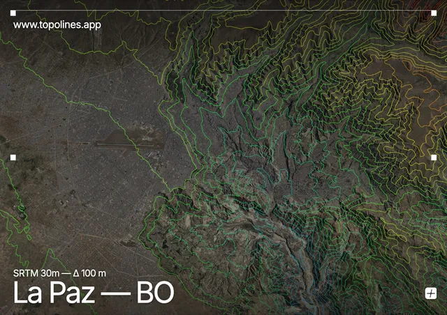 Contour map of La Paz