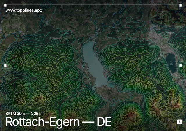 Contour map of Rottach-Egern