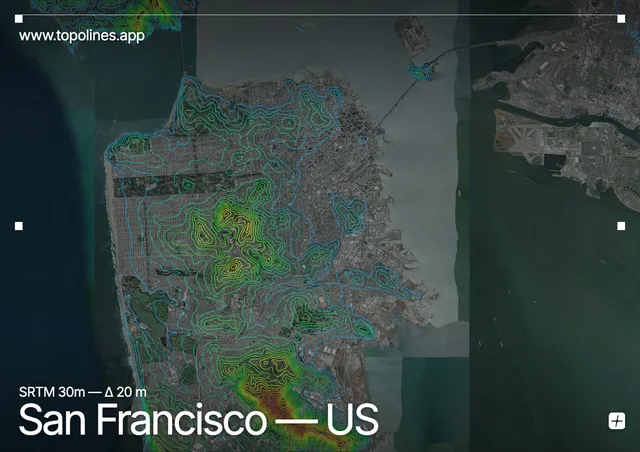 Contour map of San Francisco