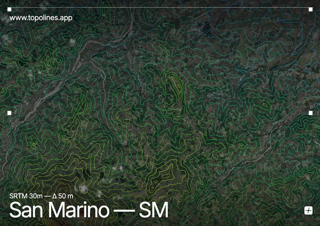 Contour map of San Marino