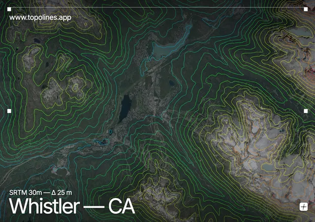 Contour map of Whistler