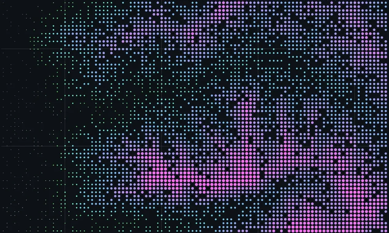 Points export near Salt Lake City: dots grow from small green ones on the valley floor to large pink ones on the mountain slopes