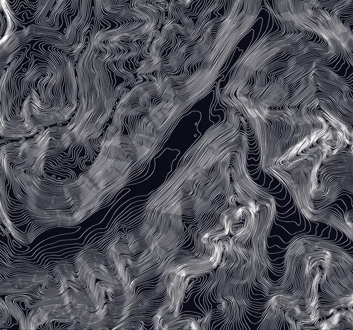 Chamonix contours at a 25 m interval