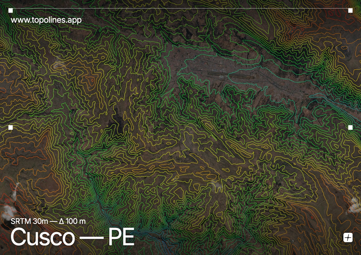 Contour map of Cusco