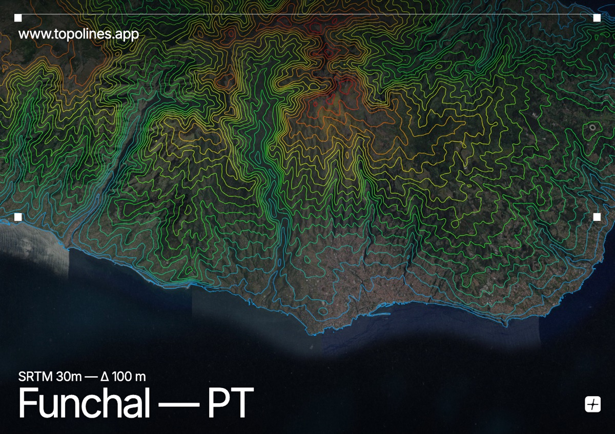 Contour map of Funchal